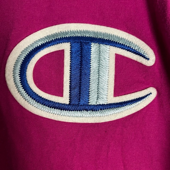 ✨Vintage 90s Champion‎ Men’s Pink T Shirt with Embroidered Logo X Large - Picture 2 of 4